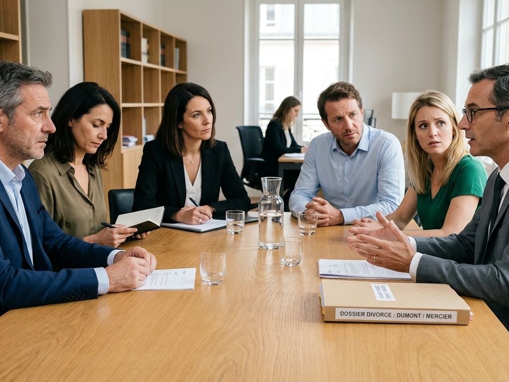 Deux avocats des deux divorcés